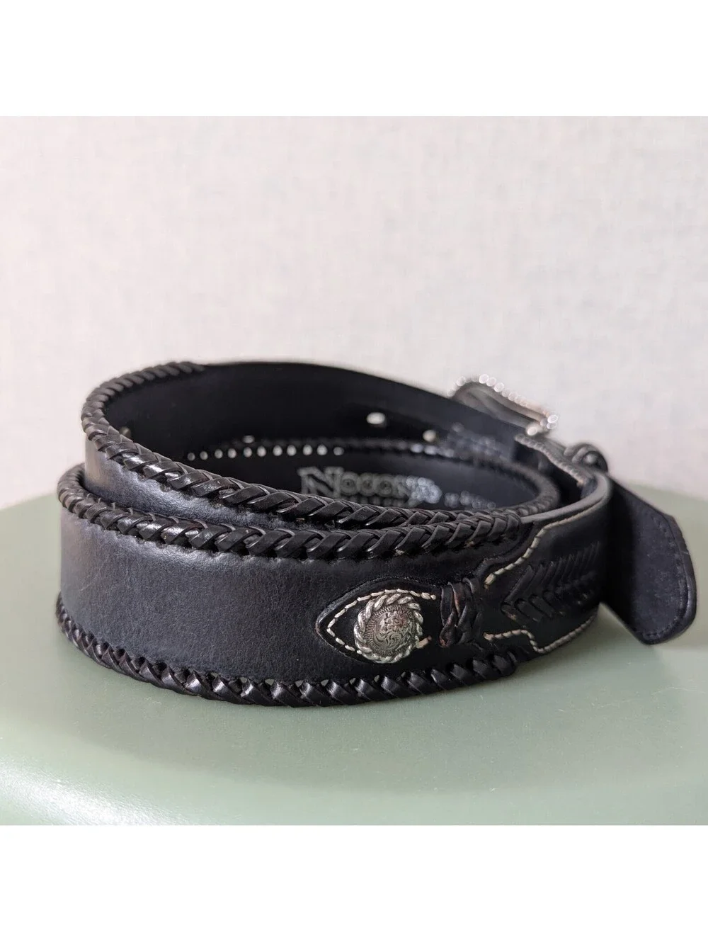 Vintage Nocona Belt Co. leather western belt - Size 38